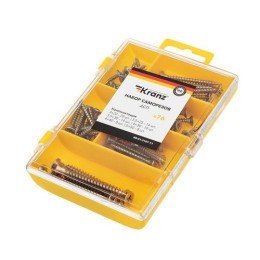 KR-01-3101-11 Kranz | Набор саморезов для ДСП 76шт пластик. коробка