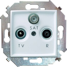 Розетка телевизионная одиночная TV/R/SAT 1-м СП Simon15 винт. зажим механизм сл. кость Simon 1591466-031