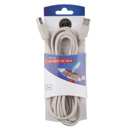 06-3151 Rexant | Шнур штекер USB-А - штекер USB-B 3м блист.