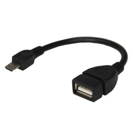 18-1182 Rexant | Кабель USB OTG micro USB на USB шнур 0.15м черн.