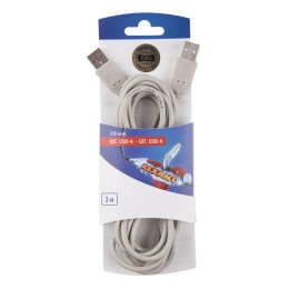 06-3153 Rexant | Шнур штекер USB-А - штекер USB-A 3м блист.