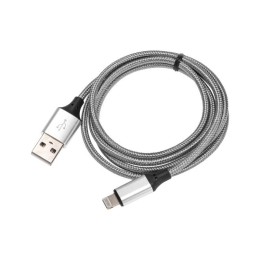 18-4245 Rexant | Кабель USB для iPhone 5/6/7 моделей шнур в тканевой оплетке черн.