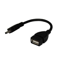 18-1181 Rexant | Кабель USB OTG mini USB на USB шнур 0.15м черн.
