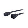 43796 Hyperline | Кабель питания PWC-IEC19-IEC20-5.0-BK IEC 320 С19-IEC 320 С20 (3х1.5) прям. вилка 16А 5м