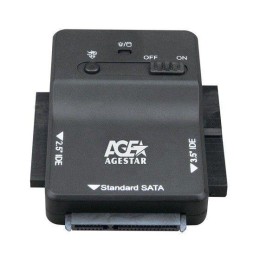 672504 AGESTAR | Адаптер-переходник для HDD 3FBCP1 IDE SATA пластик черн. 2.5дюйм 3.5дюйм