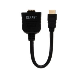 17-6832 Rexant | Переходник штекер HDMI - 2 гнезда HDMI с проводом черн. (уп.10шт)