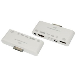 40-0103 КСБСО прочее | Адаптер AV 6 в 1 для iPhone 4/4S на HDMI USB microSD SD 3.5мм