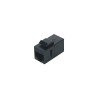 444914 Hyperline | Адаптер проходной (coupler) Keystone Jack RJ45 (8P8C) кат.5E CA2-KJ-C5E-BK черн.