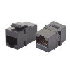 12B-U6-03BL Eurolan | Адаптер проходной Keystone RJ45-RJ45 UTP кат.6 черн.