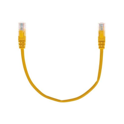 02-0105-03 Rexant | Патч-корд U/UTP CAT 5e RJ45-RJ45 26AWG LSZH желт. 0.3м