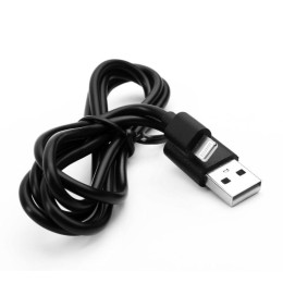 15092 Ergolux | Кабель USB-Lightning 2А 1м зарядка + передача данных черн. (пакет)
