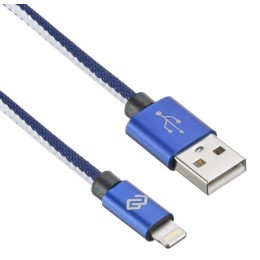 Кабель USB A(m) Lightning (m) 1.2м син. Digma 1080345