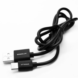 15089 Ergolux | Кабель USB-Type C 2А 1м зарядка + передача данных черн. (пакет)