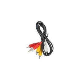 841253 NINGBO | Кабель аудио-видео JAAC027-1 3хRCA (m)/3хRCA (m) 1м черн.