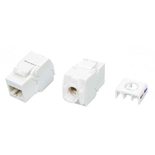 426186 Hyperline | Вставка Keystone Jack RJ45 (8P8C) кат.6A (10G) 180град. Toolless KJ8-8P8C-C6A-180-TLS-WH бел.