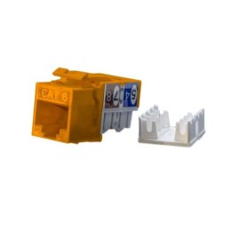 432660 Hyperline | Вставка Keystone Jack RJ45 (8P8C) кат.6 KJ9-8P8C-C6-90-OR оранж.