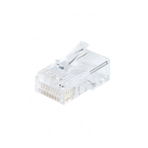 49377 Hyperline | Разъем RJ45 8P8C кат.5E UTP PLUG-8P8C-U-C5-100 для ож и мж кабеля