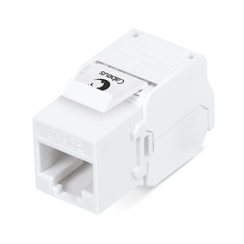 7963c Cabeus | Вставка Keystone Jack RJ45 (8P8C) кат.5E KJ-RJ45-Cat.5e-180-Toolless 180град. без инструмента Toolless бел.