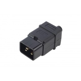 54435 Hyperline | Разъем CON-IEC320C20 прямой IEC 60320 C20 220В 16А на кабель контакты на винтах (плоск. выступающ. штырев. контакты в пласт. обрамл.)
