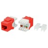 432649 Hyperline | Вставка Keystone Jack RJ45 (8P8C) кат.6A (10G) 180град. KJ8-8P8C-C6A-180-RD красн.