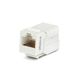 46653 Hyperline | Вставка KJNE-8P8C-C5e-90-WH Keystone Jack RJ45(8P8C) кат. 5e 110 IDC зад. с помощью NE-TOOL бел.