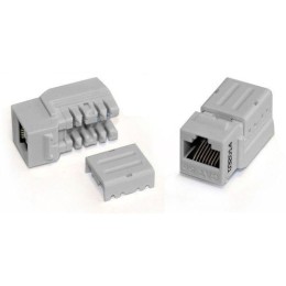 212407 Hyperline | Вставка Keystone Jack RJ45 (8P8C) кат.5E 110 IDC KJNE-8P8C-C5e-90-GY заделка с помощью NE-TOOL сер.