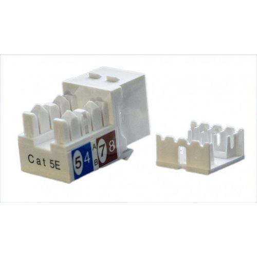 432595 Hyperline | Вставка Keystone Jack RJ-45(8P8C) категория 5e KJ9-8P8C-C5e-90-WH бел.