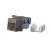 432659 Hyperline | Вставка Keystone Jack RJ45 (8P8C) кат.6 KJ9-8P8C-C6-90-GY сер.