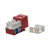 432655 Hyperline | Вставка Keystone Jack RJ45 (8P8C) кат.5E KJ9-8P8C-C5e-90-RD красн.