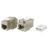 426188 Hyperline | Вставка Keystone Jack RJ45 (8P8C) кат.6 экранир. 180град. Toolless KJ8-8P8C-C6-180-TLS-SH-F-WH бел.