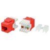 432643 Hyperline | Вставка Keystone Jack RJ45 (8P8C) кат.6 180град. KJ8-8P8C-C6-180-RD красн.