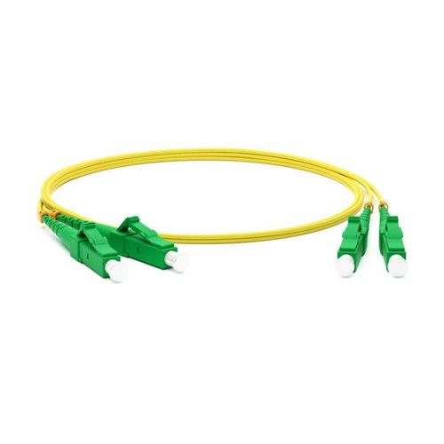 396948 Hyperline | Патч-корд FC-D2-9-LC/AR-LC/AR-H-0.5M-LSZH-YL волоконно-оптический (шнур) SM 9/125 (OS2) LC/APC-LC/APC 2мм duplex LSZH 0.5м
