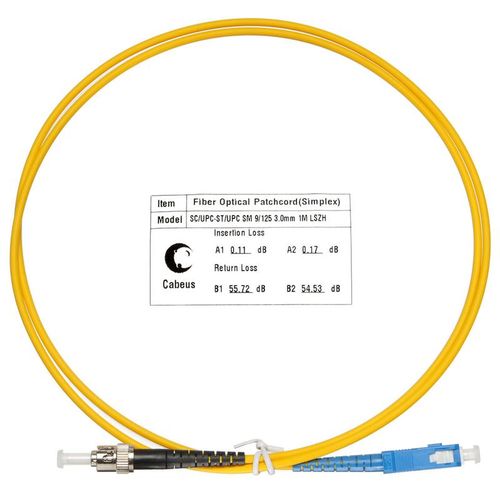 7547c Cabeus | Шнур оптический FOP(s)-9-SC-ST-1m simplex SC-ST 9/125 sm 1м LSZH