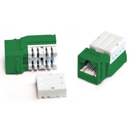 212410 Hyperline | Вставка Keystone Jack RJ45 (8P8C) кат.6 KJNE-8P8C-C6-90-GN 110 IDC заделка с помощью NE-TOOL зел.