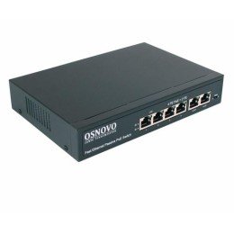 1000634494 OSNOVO | Коммутатор PoE Passive 6 портов 4 PoE порта 10/100 Base-T 2х10/100 Base-T Uplink до 30Вт на порт SW-20600/A(80W)