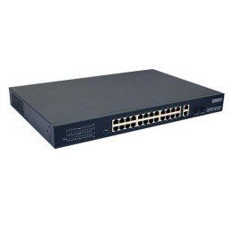 1000639555 OSNOVO | Коммутатор PoE 24х10/100 Base-T PoE 2хGE Combo Uplink (RJ45 + SFP) PoE на порт - до 30Вт суммарно PoE до 385Вт SW-62422(400W)