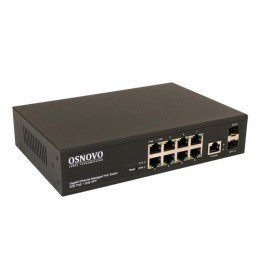 1000641205 OSNOVO | Коммутатор гигабитный L2 PoE на 10 портов 8 х10/100/1000 Base-T PoE 2хSFP 1000 Base-T PoE на порт до 30Вт суммарно до 150Вт SW-80802/L(150W)