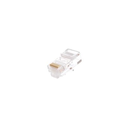 EC-UP8P8C-5E-003-TR-1000 NETLAN | Коннектор RJ45 (8P8C) под витую пару кат.5E (класс D) неэкранир. 100МГц покрытие 3мкд универс. ножи для проводников 0.47-0.51мм (уп.1000шт)