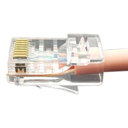 403343 Hyperline | Разъем легкой оконцовки PLEZ-8P8C-U-C6-100 RJ-45 (8P8C) под витую пару кат.6 (50 µ"/ 50 микродюймов) универс. (для ож и мж кабеля) (уп.100шт)
