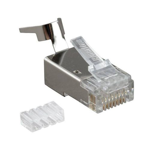 49340 Hyperline | Разъем RJ45 8P8C кат.6 FTP PLUG-8P8C-UV-C6-TW-SH-10 экранир. универс. (уп.10шт)