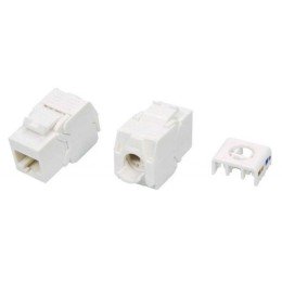 426193 Hyperline | Вставка Keystone Jack RJ45 (8P8C) кат.5E KJ8-8P8C-C5e-180-TLS-WH 180град. Toolless бел.