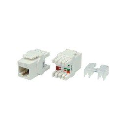 426192 Hyperline | Вставка Keystone Jack RJ-45(8P8C) категория 5e тип 180град. KJ8-8P8C-C5e-180-WH бел.
