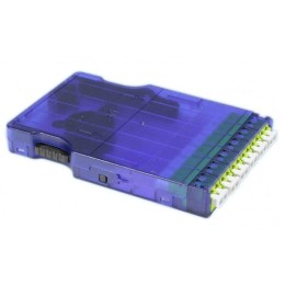 235663 Hyperline | Кассета PPTR-CSS-1-6хDLC-SM/GN-BL (для опт. претерм. решений) 6 дуплексных портов LC/APC для одномод. кабеля син. корпус/зеленые порты