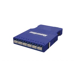 236479 Hyperline | Кассета PPTR-CSS-1-6хDLC-SM/BL-BL (для опт. претерм. решений) 6 дуплексных портов LC/PC для одномод. кабеля син. корпус/синие порты