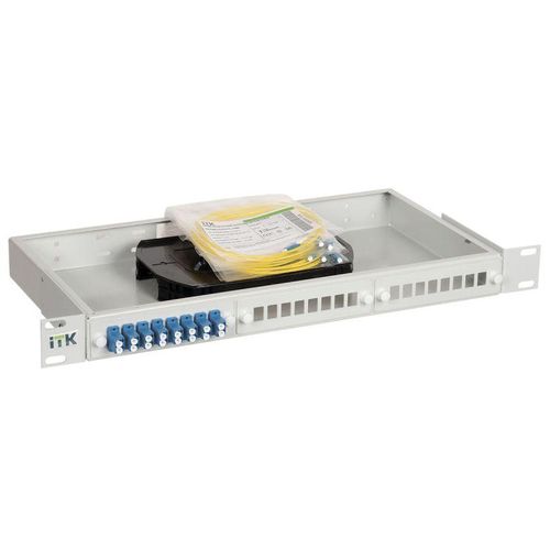 FOBX24-1U-16LCUD09 ITK | Кросс укомплектованный 1U LC (duplex) 16 портов (OS2)
