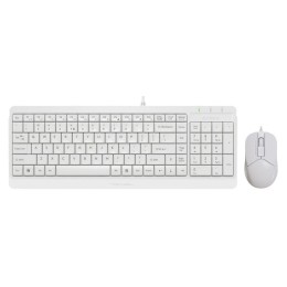 1454168 A4TECH | Комплект клавиатура+мышь Fstyler F1512 клавиатура бел. мышь бел. USB F1512