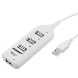 18-4105-1 Rexant | Разветвитель USB 2.0 на 4 порта бел.
