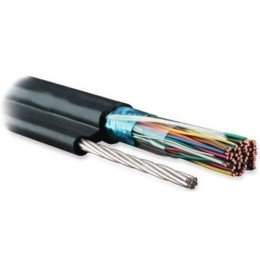 36333 Hyperline | Кабель витая пара F/UTP кат.3 25 пар 24 AWG ож solid экран-фольга с метал. тросом внешн. UV PE FUTP25-C3-S24-SW-OUT-PE-BK черн.