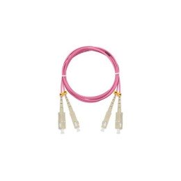NMF-PC2M4C2-SCU-SCU-001 NIKOMAX | Шнур волоконно-оптический соединительный многомод. 50/125мкм стандарта ОM4 SC/UPC-SC/UPC двойной LSZH нг(A)-HFLTx 2мм маджента 1м