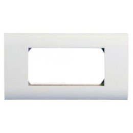 243644 Hyperline | Панель лицевая FP-2M45-1-WH 80х148мм для 4-х модулей 45х22.5мм (аналогов Mosaic) метал. каркас